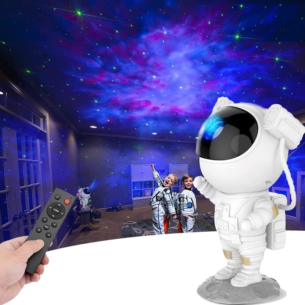 Apsonix Astronaut Galaxy Projector with Remote Control - 360° Adjustable Timer Kids Astronaut Nebula Night Light, for Gifts,Baby Adults Bedroom, Gaming Room, Home and Party