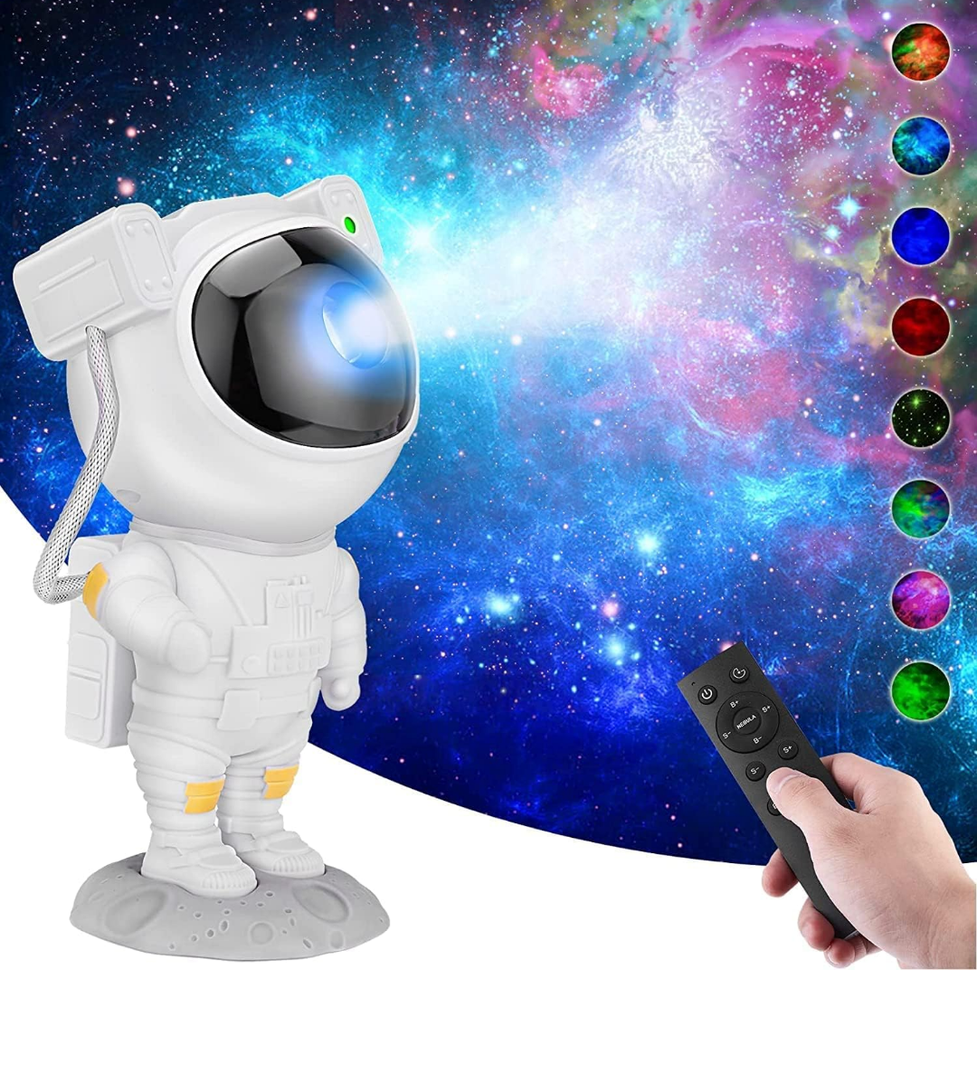 Apsonix Astronaut Galaxy Projector with Remote Control - 360° Adjustable Timer Kids Astronaut Nebula Night Light, for Gifts,Baby Adults Bedroom, Gaming Room, Home and Party