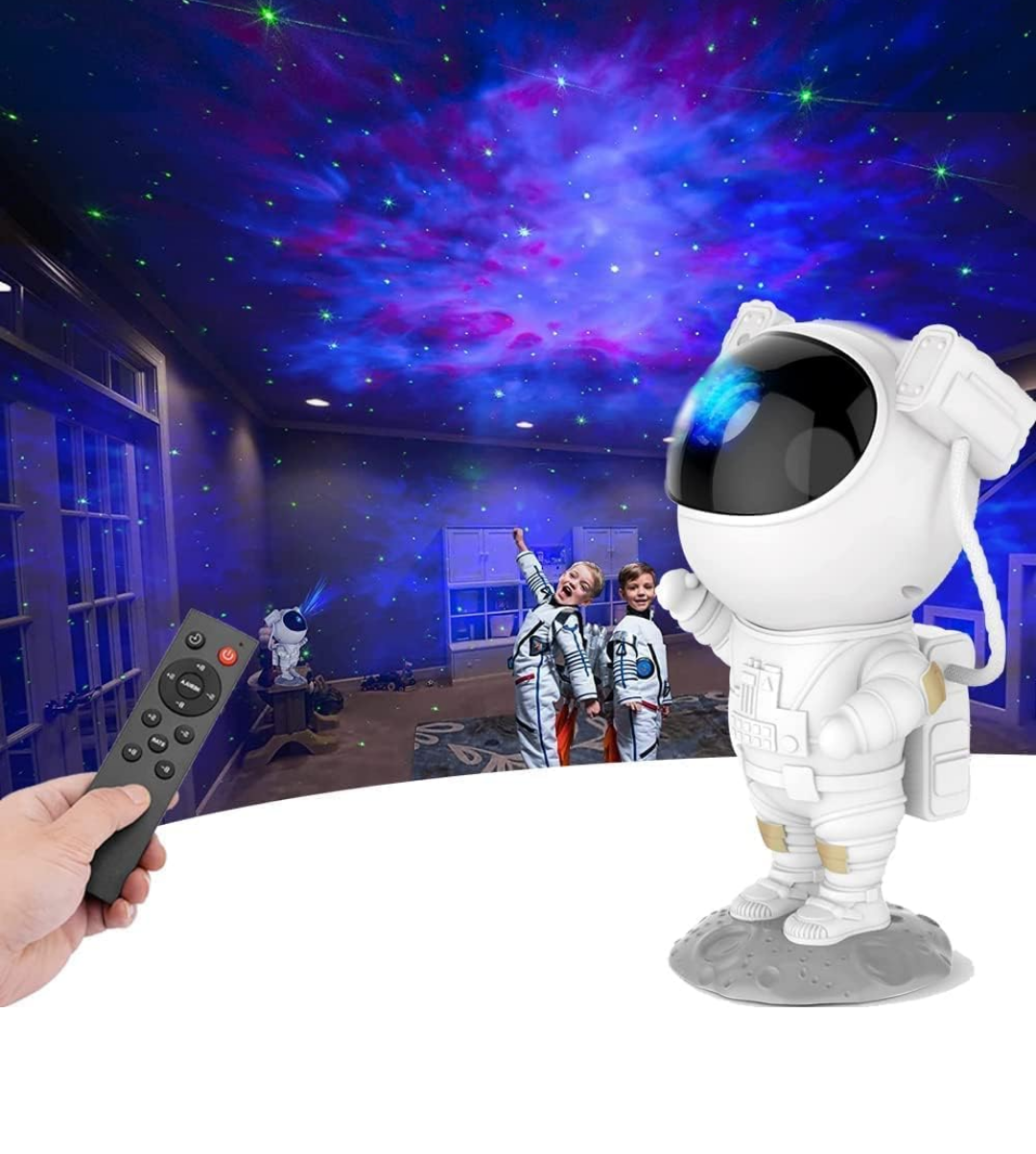 Apsonix™ Ultimate Cosmic Light Pack-Astronauts Galaxy Projector, 4 USB LED Lamps, Ultrapods Pro, 4 Adhesive Hooks, COB Rechargeable Keychain Light, 4 Tyre Lights, 3D Crystal Ball